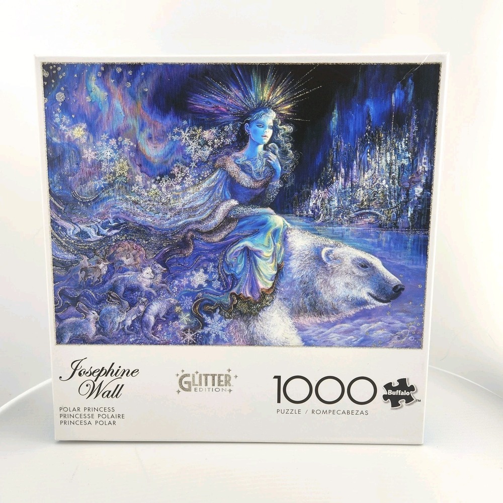 New Sealed Buffalo "Polar Princess" by J.Wall Glitter Edition 1000 pc puzzle